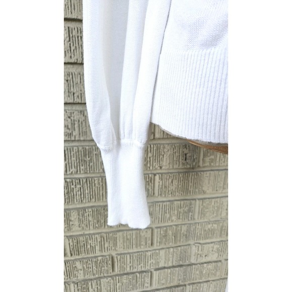 CeCe Women's Size XS Pullover Long-sleeve Knit  Neck Tie Sweater - Picture 4 of 11